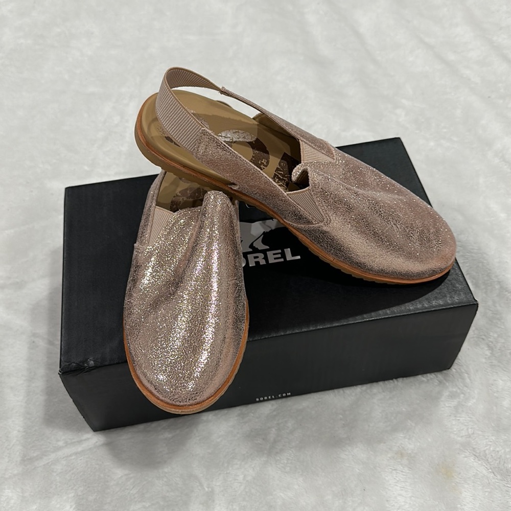SOREL ELLA SLINGBACK NATURAL TAN / BRUN NATUREL WOMEN’S size 9 - Picture 2 of 12